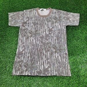 Vintage 90s Spartan RealTree Shirt Large 21x31 Brown Green